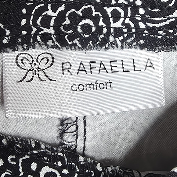 Rafaella Black and White Paisley Pull-On Bermuda Shorts - Picture 2 of 3